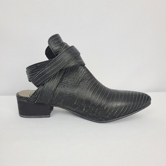 MATISSE X Talon Women's Open Back Ankle Wrap Bootie Leather Black Size 6… - Picture 2 of 11